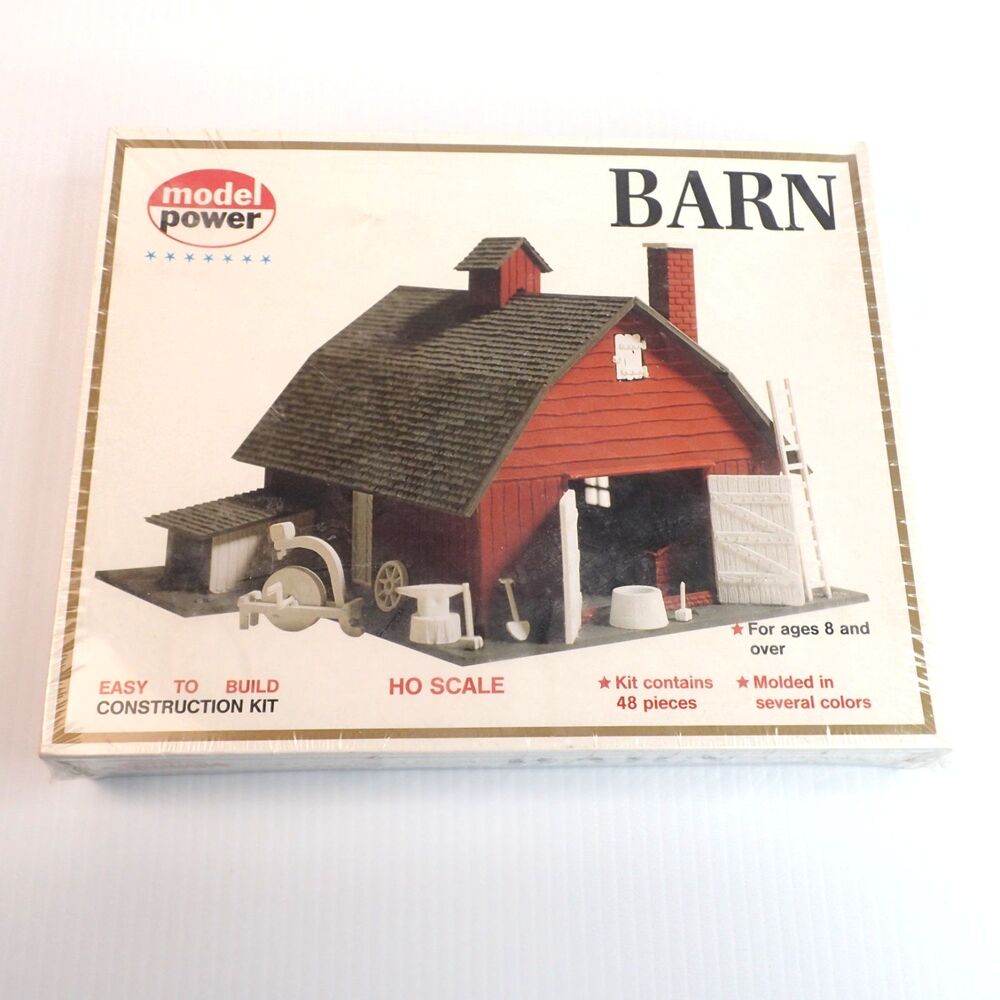 Model Power 601 HO Scale Barn (Sealed) KIT Easy to Build